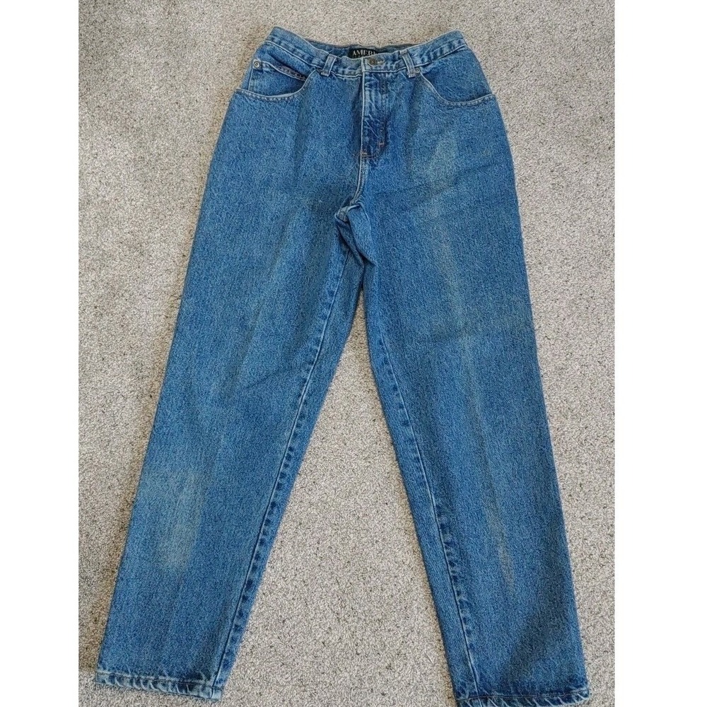 VTG American Perry Ellis 80s Mom Womens Jeans Sz 10 High Waist Tapered Cotton